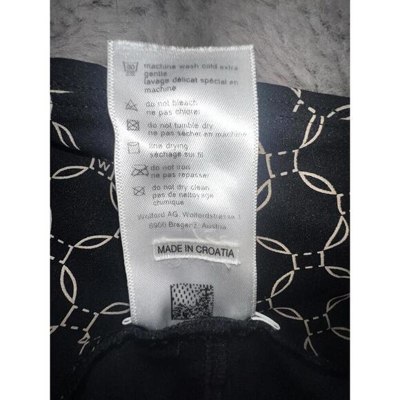 Print Leggings by Wolford S Black Desert Pants on Soft Material Logo Design xs - Picture 12 of 12